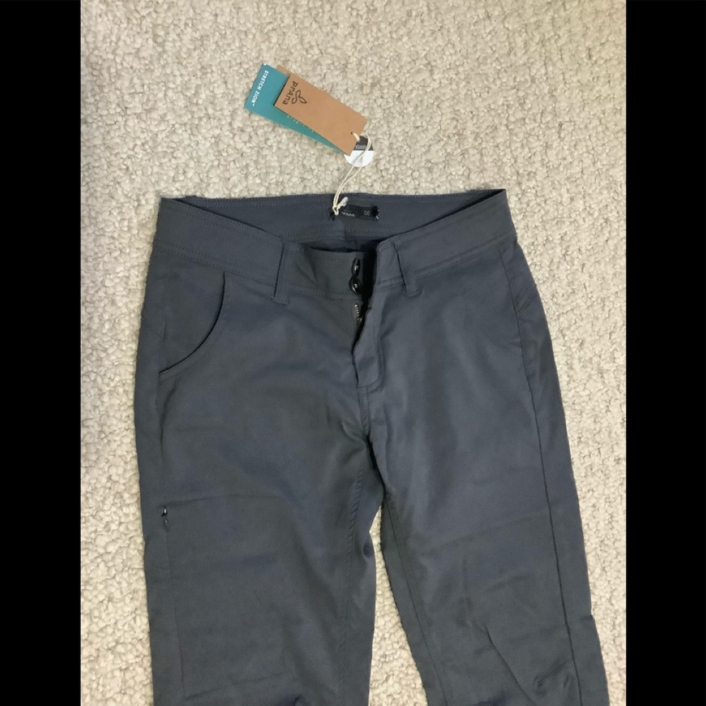 New Prana Halle Pant - short inseam (00) charcoal grey